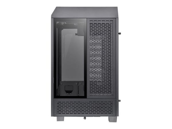 Thermaltake The Tower 100 - Tower - mini-ITX - sidepanel med vindu (herdet glass) - ingen strømforsyning (PS/2) - svart - USB/lyd