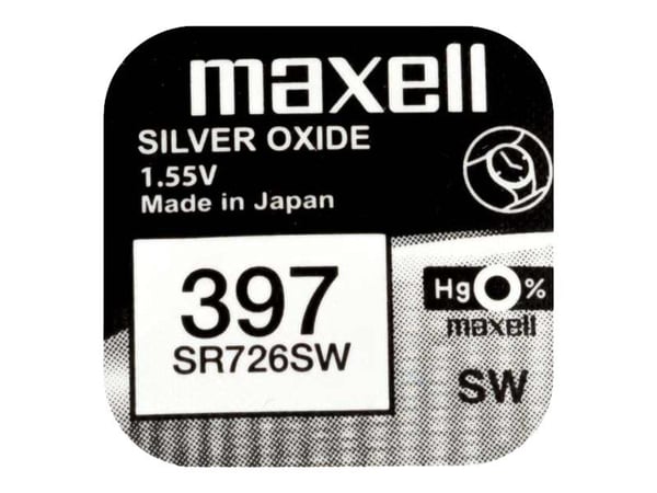 Maxell 18291200, Single-use battery, SR726SW, Sølvoxid (S), 1,55 V, 1 stk, 36 mAh