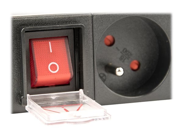 EnerGenie EG-PDU-014-FC14 - Strømfordelerenhet (kan monteres i rack) - AC 250 V - 2500 watt - utgangskontakter: 8 (8 x IEC 60320 C14) - 1U - 3 m kabel
