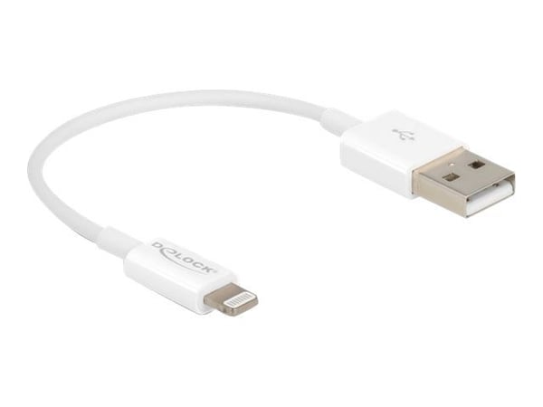 DeLOCK 83001, 0,15 m, USB A, Micro-USB B/Lightning/Apple 30-pin, Uros, Uros, Valkoinen