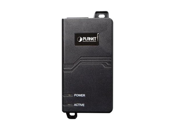 PLANET POE-172, Gigabitti Ethernet, 10,100,1000 Mbit/s, IEEE 802.3, IEEE 802.3ab, IEEE 802.3af, IEEE 802.3at, IEEE 802.3u, Musta, 100 m, PoE, Teho
