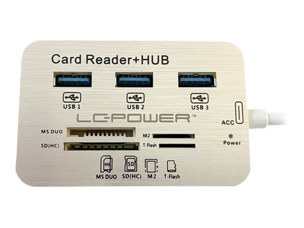 LC Power LC-HUB-C-CR - Hub - 3 x SuperSpeed USB 3.0 - stasjonær