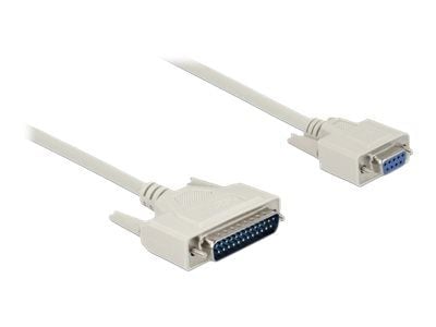 Delock - Serielt kabel - DB-25 (han) kan skrues til DB-9 (hun) kan skrues - 10 m - tommelskruer - beige