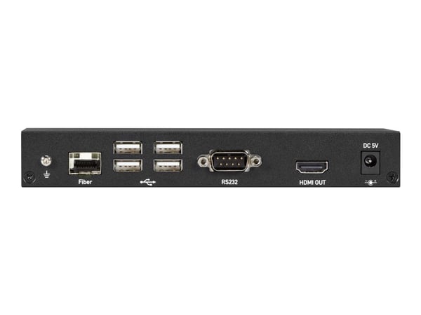 Black Box KVX Series KVM Extender over Fiber - 4K, Single-Head, HDMI, USB 2.0, Serial, Audio, Local Video - Sender og mottaker - KVM / lyd / seriel...
