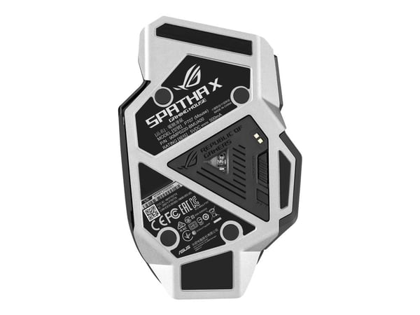 ASUS ROG Spatha X, Oikeakätinen, Optinen, RF Wireless + USB Type-A, 19000 DPI, Musta