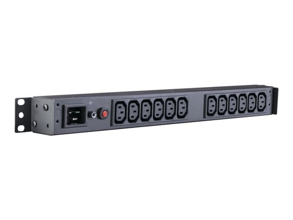 CyberPower Basic Series PDU20BHVIEC12R - Strømfordelerenhet (kan monteres i rack) - AC 200/230 V - inngang: IEC 60320 C20 - utgangskontakter: 12 (p...