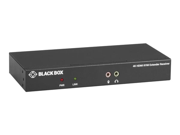 Black Box KVX Series KVM Extender over Fiber - 4K, Single-Head, HDMI, USB 2.0, Serial, Audio, Local Video - Sender og mottaker - KVM / lyd / seriel...