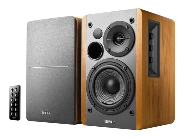 Edifier R1280DB - Høyttalere - bokhylle - trådløs - Bluetooth - 21 watt - toveis - tre