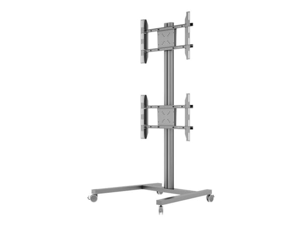 Multibrackets M Display Stand 180 Dual Vertical - Vagn - för 2 LCD-bildskärmar - aluminium, stål - svart - skärmstorlek: 32"-55"