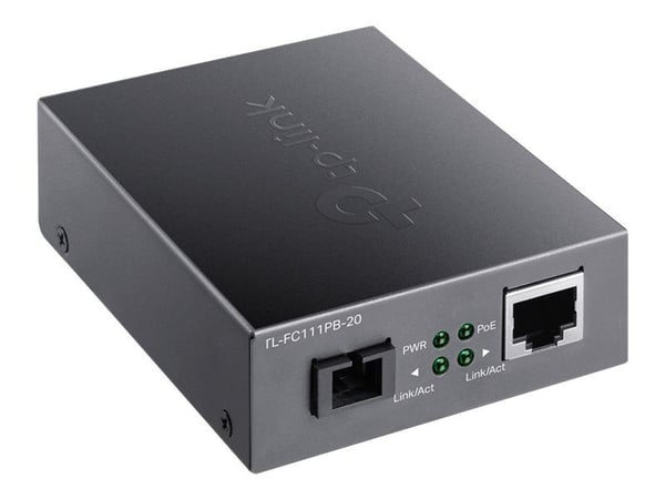 TP-Link TL-FC111PB-20 V1 - Fibermedieomformer - 100Mb LAN - 10Base-T, 100Base-TX, WDM - SC / RJ-45 - opp til 20 km - 1550 (RX) / 1310 (TX) nm