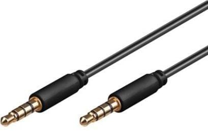 PremiumCord Jack 3,5 mm - Jack 3,5 mm 1 m svart (kjack4mm1)