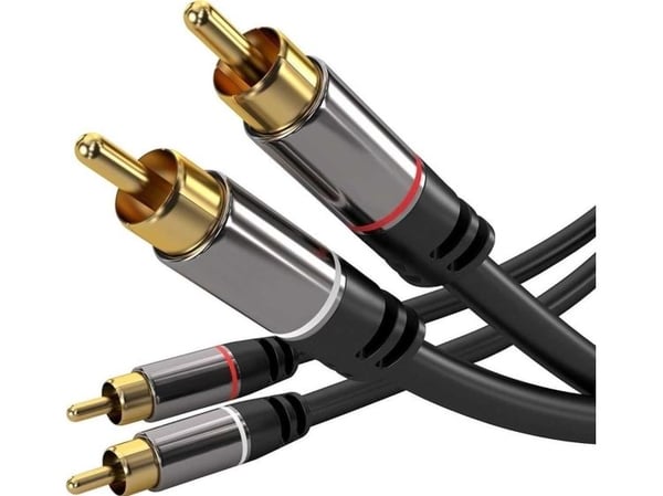 PremiumCord RCA-kabel (Cinch) x2 – RCA (Cinch) x2 1,5 m svart (kjqccmm015)