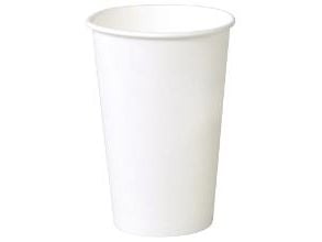 Kaffebæger Pap Ø90xH135mm 40cl 16oz Single Wall Hvid,20 ps x 50 stk/krt