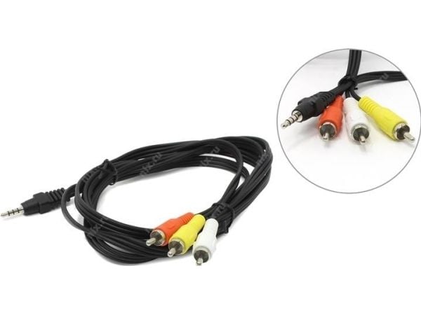 Cablexpert - Video/lydkabel - 4-polsminijakk plugg til RCA x 3 plugg - 2 m