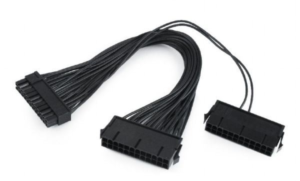 Cablexpert - Strømforlengelseskabel - 24-pin hovedutgangsstrøm (hann) til 24-pins ATX, 24 pin ATX (2 wires) (hunn) - 30 cm
