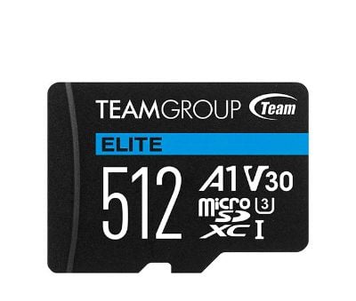 Team ELITE - Flashminnekort (SD-adapter inkludert) - 512 GB - A1 / Video Class V30 / UHS-I U3 - microSDXC
