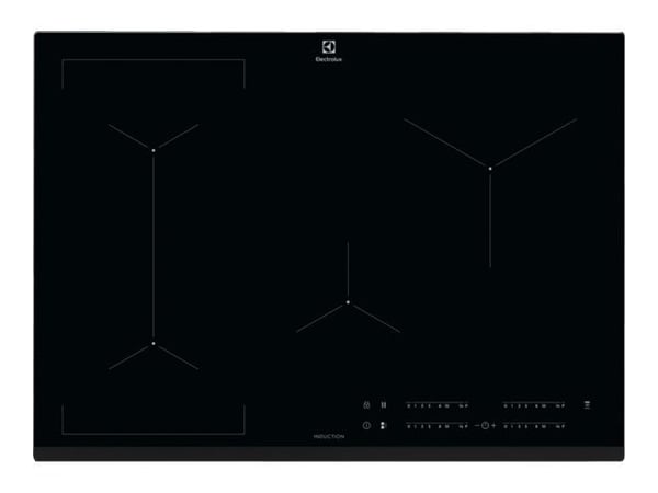 Electrolux EIV734 - Induktionshäll - 4 kokplattor - Fördjupning - bredd: 68 cm - djup: 49 cm - med fasad framsida - svart