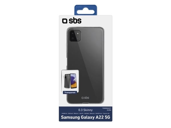 SBS TESKINSAA22T, Etui, Samsung, Galaxy A22 5G, 16,8 cm (6.6"), Gjennomsiktig