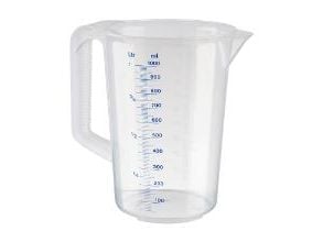 Målekande 1 liter med hank Ø120xH165 mm Polypropylen