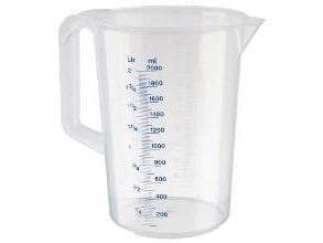 Målekande 2 liter med hank Ø150xH205 mm Polypropylen Målekande 2 liter med hank Ø150xH205 mm Polypropylen