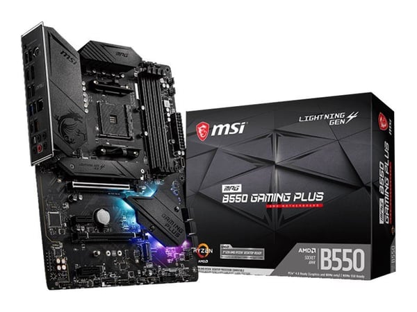 MSI MPG B550 GAMING PLUS - Hovedkort - ATX - Socket AM4 - AMD B550 Chipset - USB-C Gen2, USB-C Gen1, USB 3.2 Gen 1, USB 3.2 Gen 2 - Gigabit LAN - i...