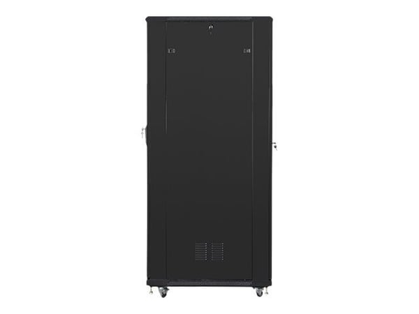 Lanberg - Rack skap - med 4 kjølevifter - 230 V - svart, RAL 9004 - 42U - 19"