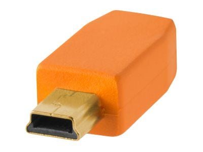 Tether Tools CU5451, 4,6 m, USB A, Mini-USB B, USB 2.0, 480 Mbit/s, Oranssi