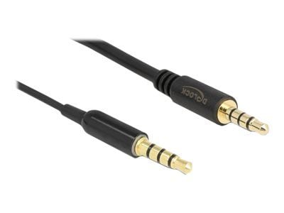 DeLOCK 66074, 3.5mm, Uros, 3.5mm, Naaras, 0,5 m, Musta, Hopea
