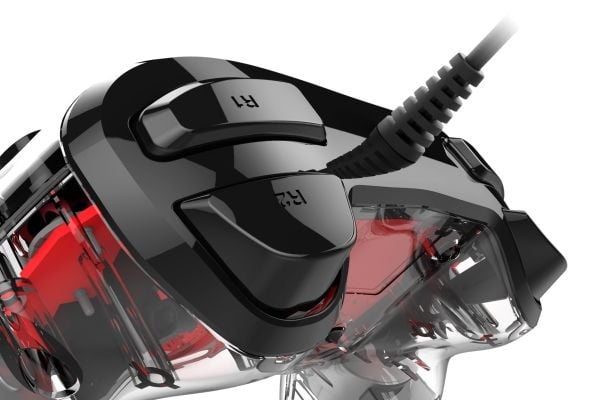 NACON PS4 Wired Pad Compact - hehkuva punainen