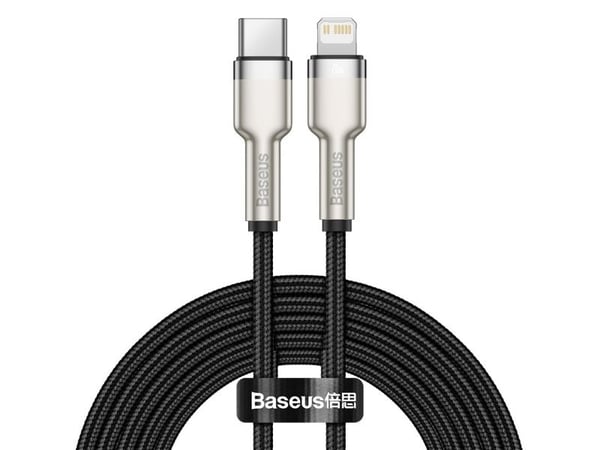 Baseus Cafule, 2 m, Lightning, USB C, Hanstik, Svart
