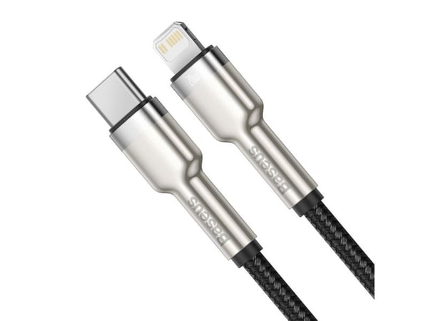 Baseus Cafule, 2 m, Lightning, USB C, Hanstik, Svart