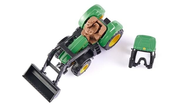 Siku John Deere-traktor med frontlastare