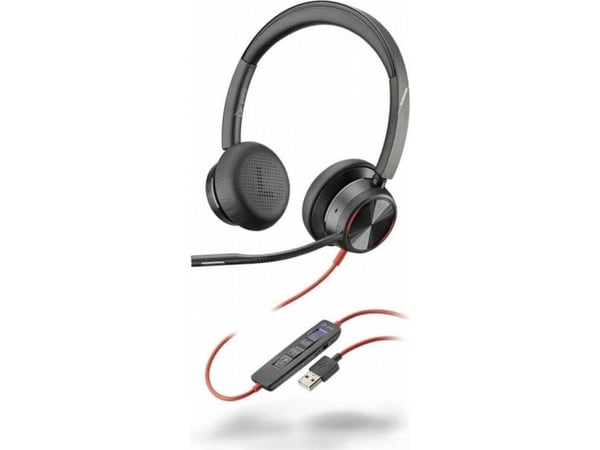 POLY Blackwire 8225, Koblet med ledninger (ikke trådløs), Kontor/kundesenter, 20 - 20000 Hz, 186 g, Hodesett, Sort
