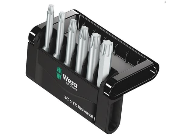 Wera Bit-Check 6 TX Universal 1 - Skrutrekkerspissett - 6 deler - inn holder