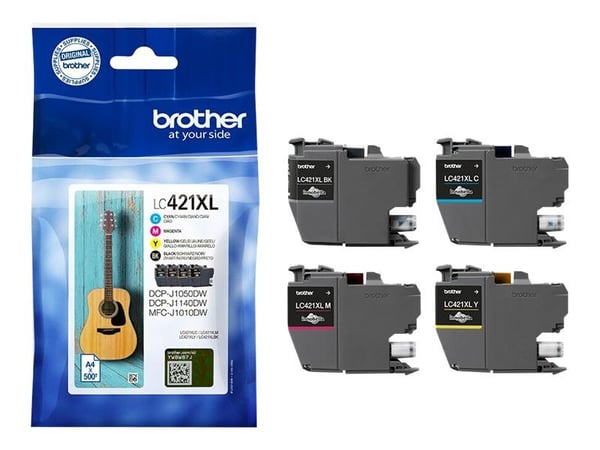 Brother LC421XL - 4-pack - XL - svart, gul, cyan, magenta - original - blekkpatron