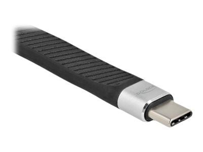 Delock - Lightning-kabel - USB-C hann til Lightning hann - 13 cm - svart - flat
