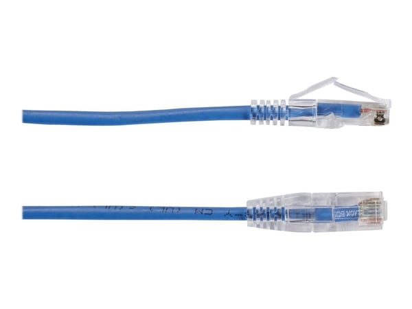 Black Box Slim-Net - Liitäntäjohto - RJ-45 (uros) RJ-45 (uros) - UTP - CAT 6a - booted, shaped, stranded - sininen