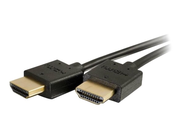 C2G 2ft 4K HDMI Cable - Ultra Flexible Cable with Low Profile Connectors - HDMI-kabel - HDMI hann til HDMI hann - 61 cm - dobbeltisolert - svart