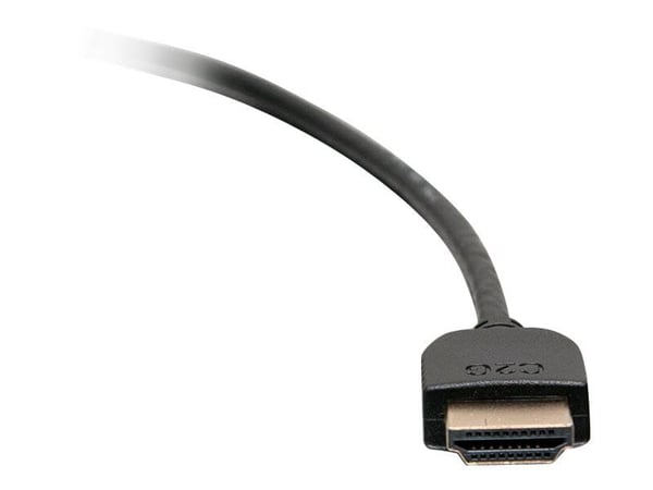 C2G 2ft 4K HDMI Cable - Ultra Flexible Cable with Low Profile Connectors - HDMI-kabel - HDMI hann til HDMI hann - 61 cm - dobbeltisolert - svart
