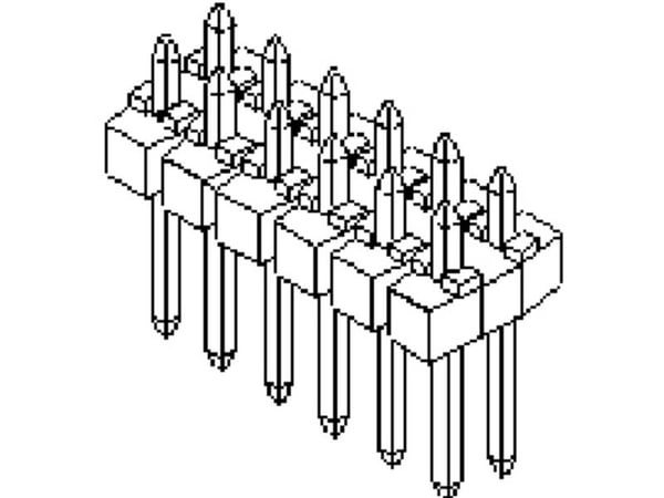 Molex Molex MOL Power &amp; Signal Sol. Pin List Rivien lukumäärä 2 Nastojen kokonaismäärä 14 1 kpl Lokerikko