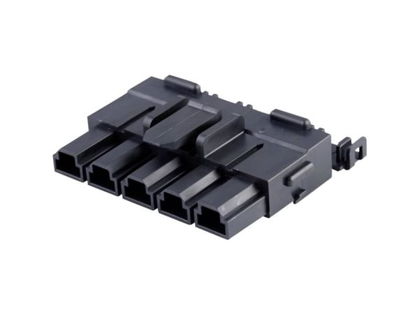Molex 428160512 10.00mm Pitch Mini-Fit Sr. Receptacle Housing, Single Row, 5 Circuit, Black