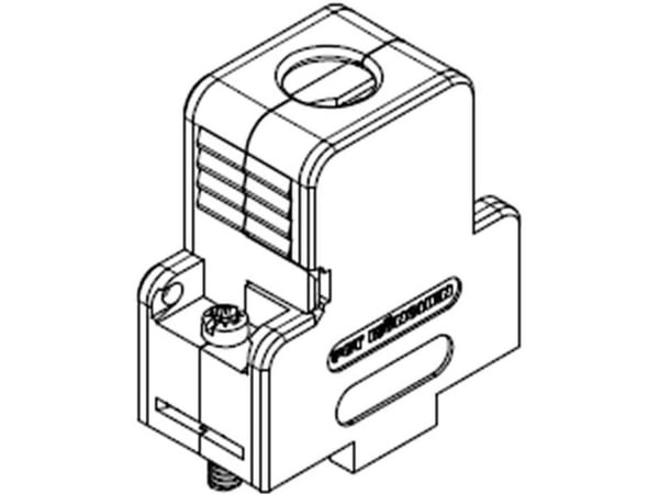 Molex 1731110013 D-SUB-kabinett i plast, metallisert 180° – grå, 1 stk