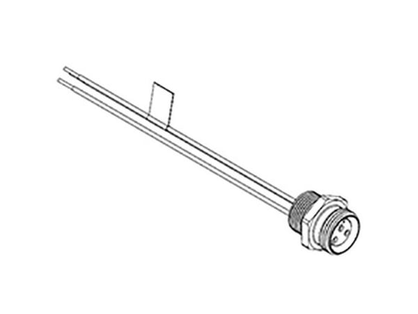 Molex 1300130587 Mini-Change A-Size Receptacle, 6 Poles, 1/2 - 14 NPT Threads, Female (Straight) to 16 AWG Leads, 1.0m (3