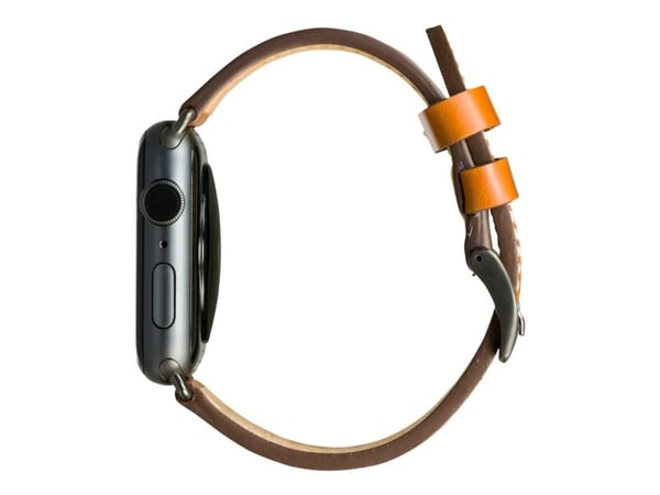 dbramante1928 Copenhagen - KlocKräm för smart klocka - rymdgrå/barkbrun - för Apple Watch Hermès Series 9, SE 3, Series 10, Series 11, Series 9, Ul...