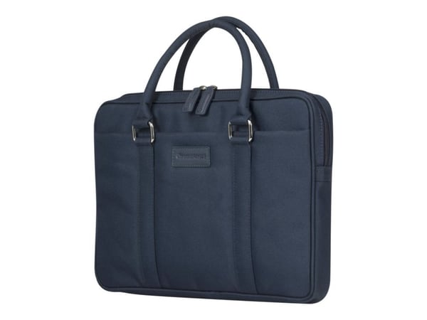 dbramante1928 Stelvio Slim Laptop Bag PURE - Notebook-väska - 14" - blå, detaljer med silverfinish
