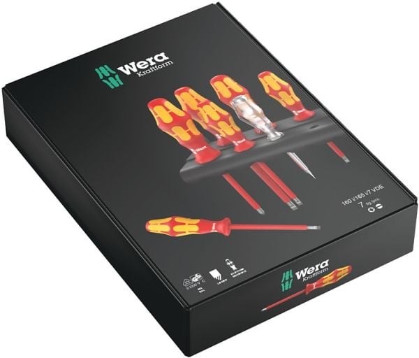 Wera Kraftform Plus - Series 100 VDE 160 i/165 i - Skrutrekkersett - 7 deler - inn bakke