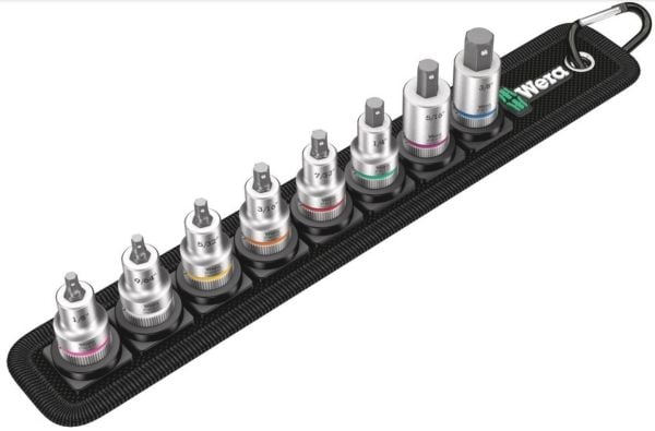 Wera Zyklop Belt B Imperial 1 - Koppnøkkelsett - 8 deler - 3/8" - sekspunkters - 1/4", 1/8", 5/32", 3/16", 7/32", 5/16", 3/8", 9/64"