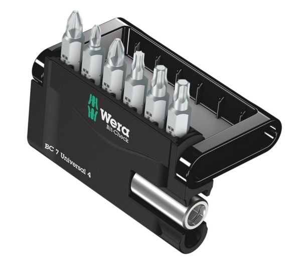 Wera 05135810001, 6 stykker, Philips, PZ 1, PZ 2, 1x 1/4"x50 mm 1x PZ 1x25 mm 1x PZ 2x25 mm 1x PH 2x25 mm 1x TX 15x25 mm 1x TX 20x25 mm 1x TX 25x25 mm