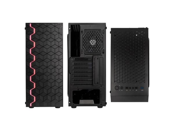 Kolink Inspire K8 - Midi-tårn - ATX - sidepanel med vindu (herdet glass) - ingen strømforsyning (ATX) - svart - USB/lyd