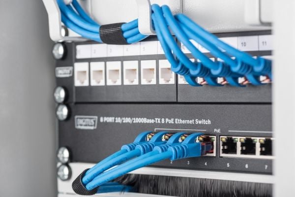 DIGITUS Professional DN-91420 - Pluggbord (blankt) - STP - svart, RAL 9005 - 1U - 10" - 12 porter
